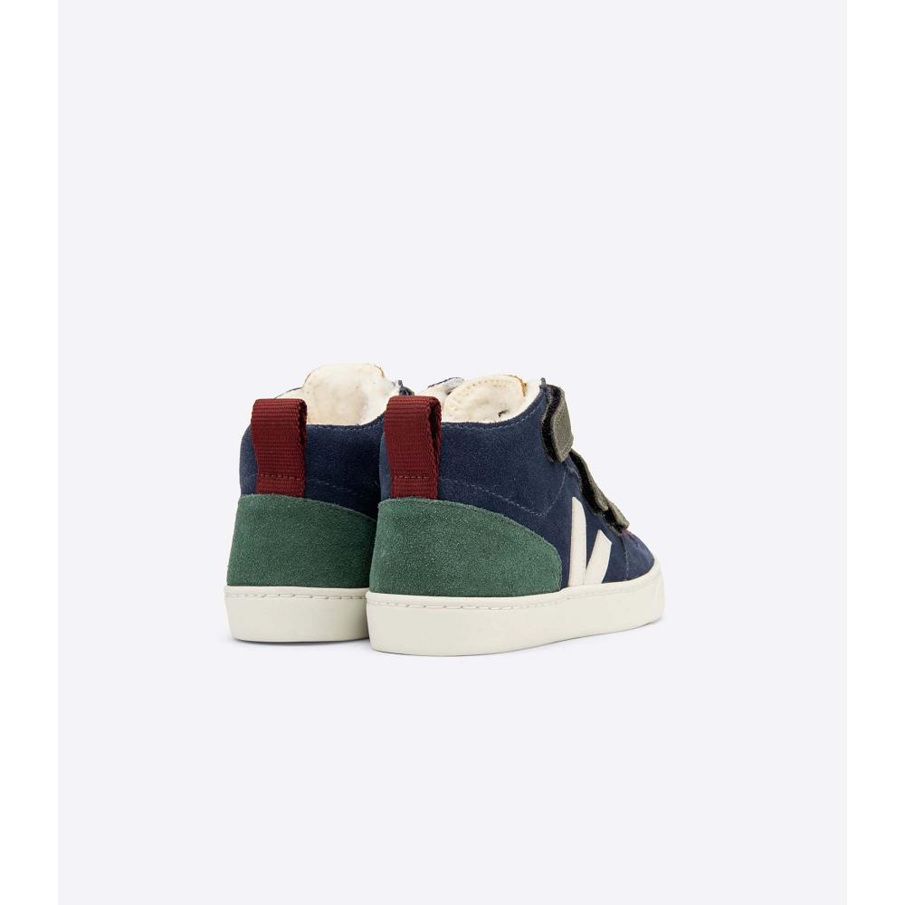 Kids' Veja V-10 MID FURED SUEDE High Tops Multicolor | ZA 702DFM